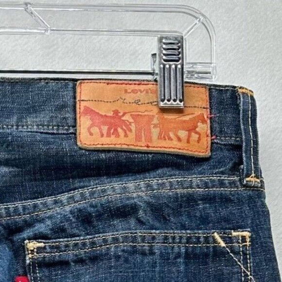 LEVI'S Red Collection Jeans Mens 31 x 30 Skinny Dark Washed Denim Cotton Blue - Picture 7 of 12